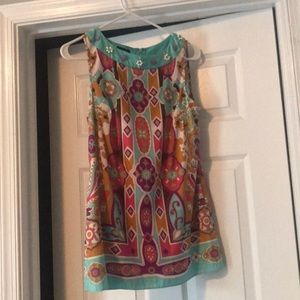 Nicole Miller patterned tank top